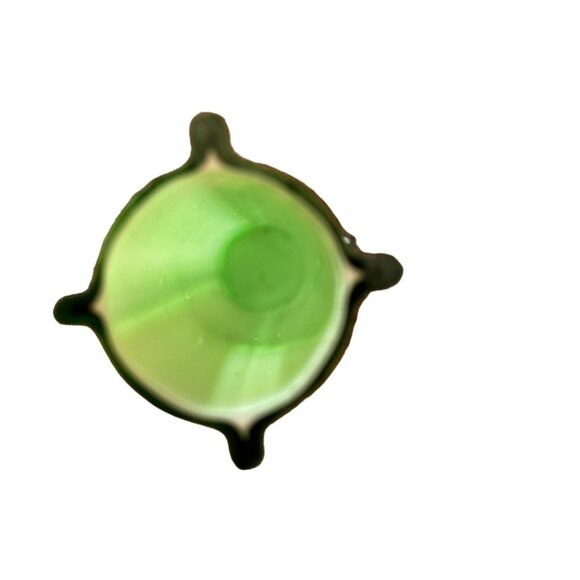 MCM Retro Green and White Vase 11 3/4” Tall - Picture 7 of 8